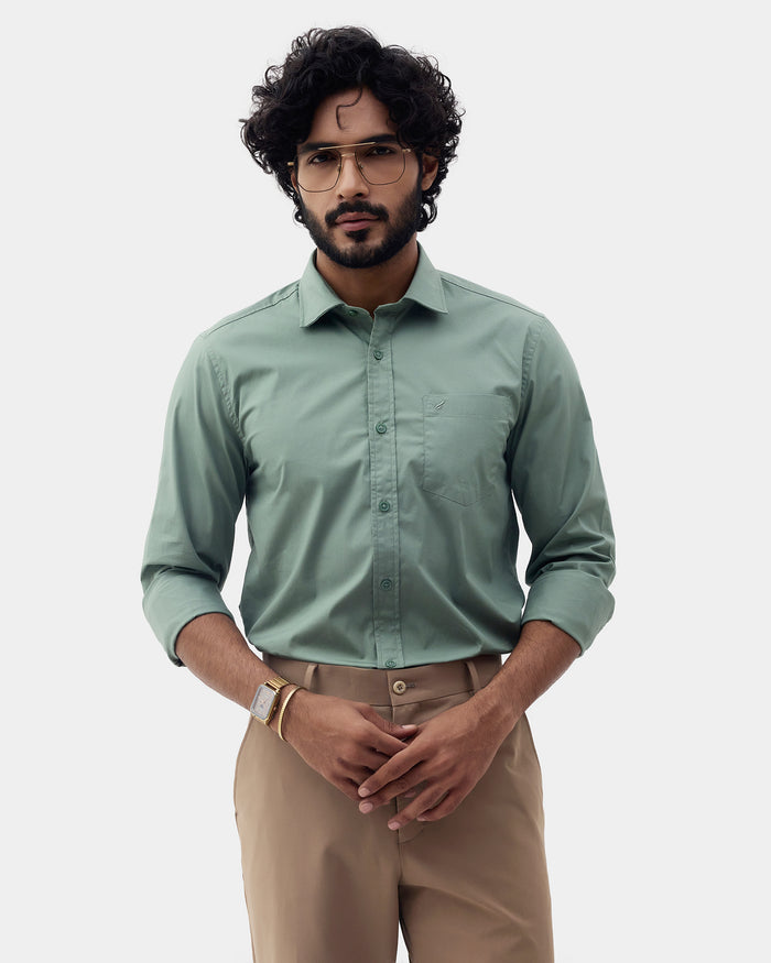 LONG SLEEVE INDIA FIT SOLID SHIRT