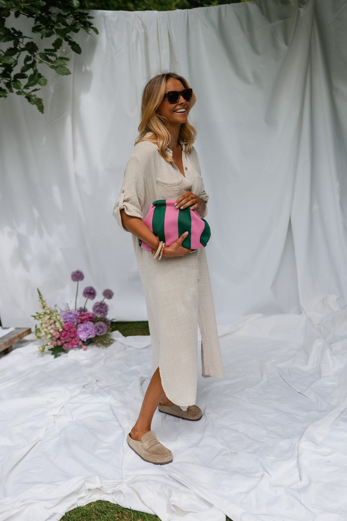 Green Striped Arabella Bag