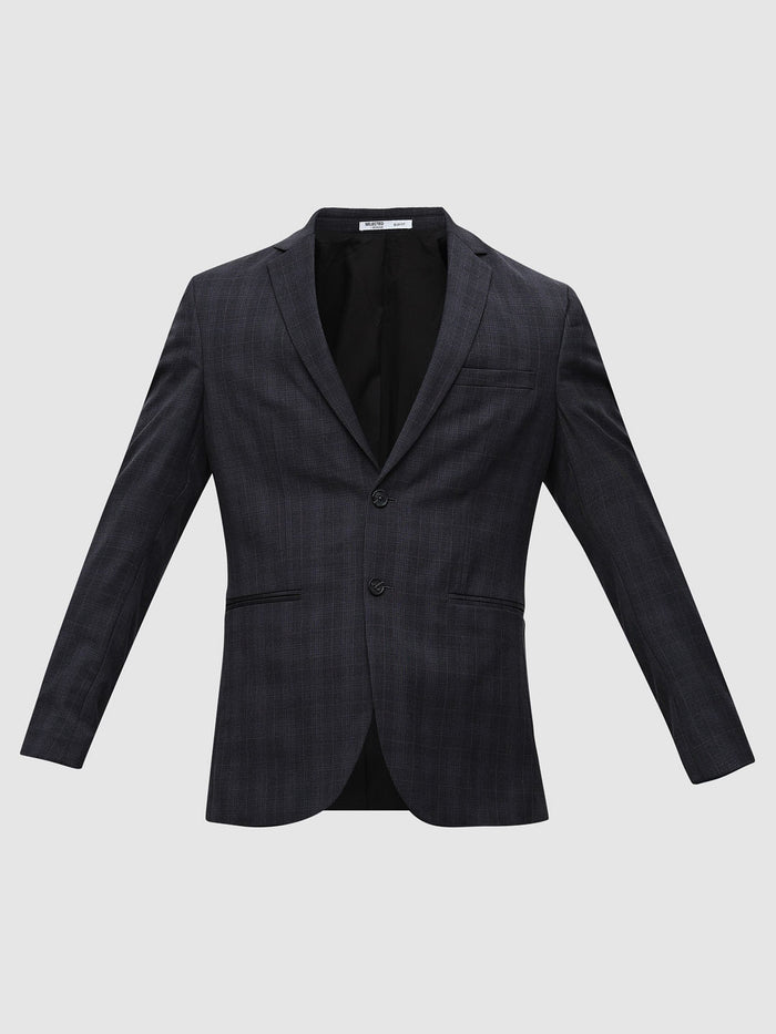 Grey Check Suit-Set Blazer