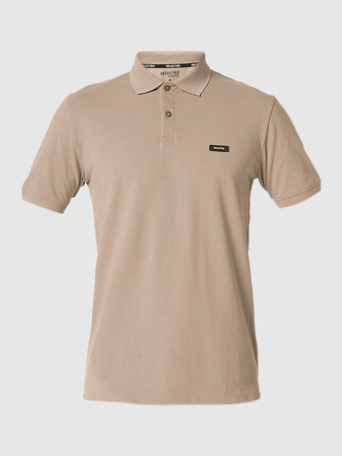 Grey Cotton Slim Fit Polo