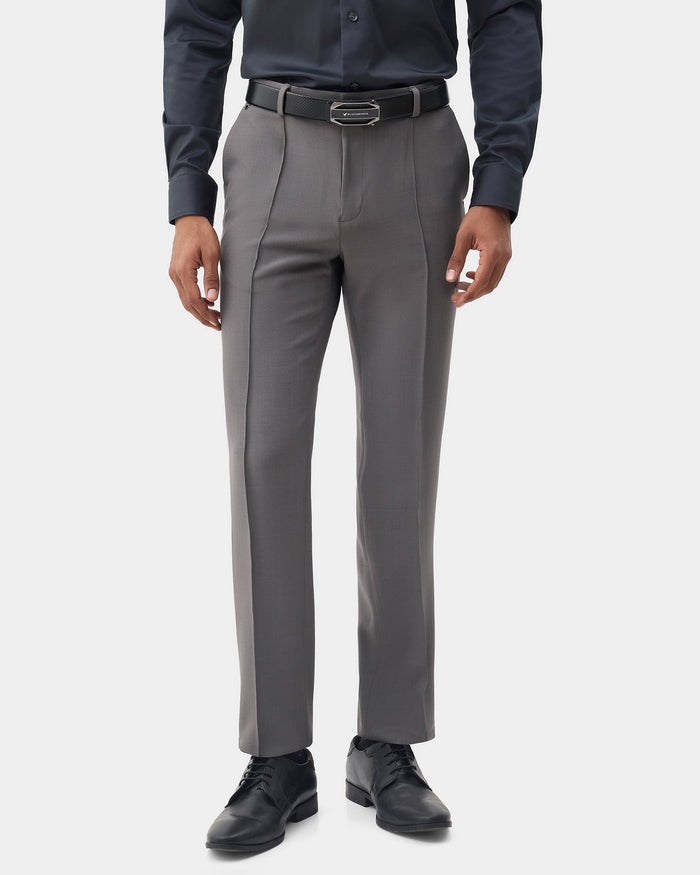 Grey Solid Trouser - Benjin