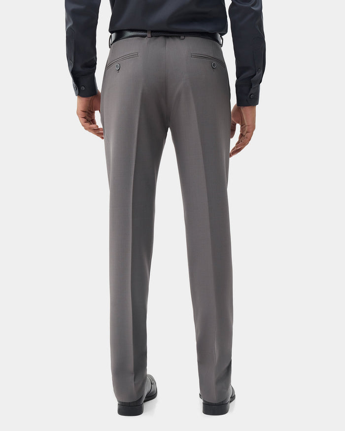 Grey Solid Trouser - Benjin