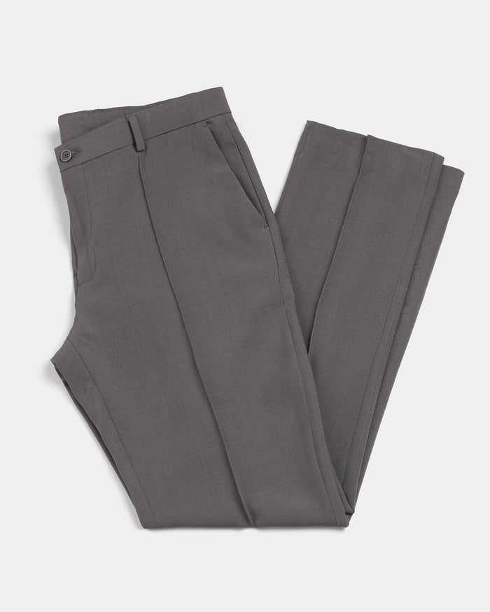 Grey Solid Trouser - Benjin