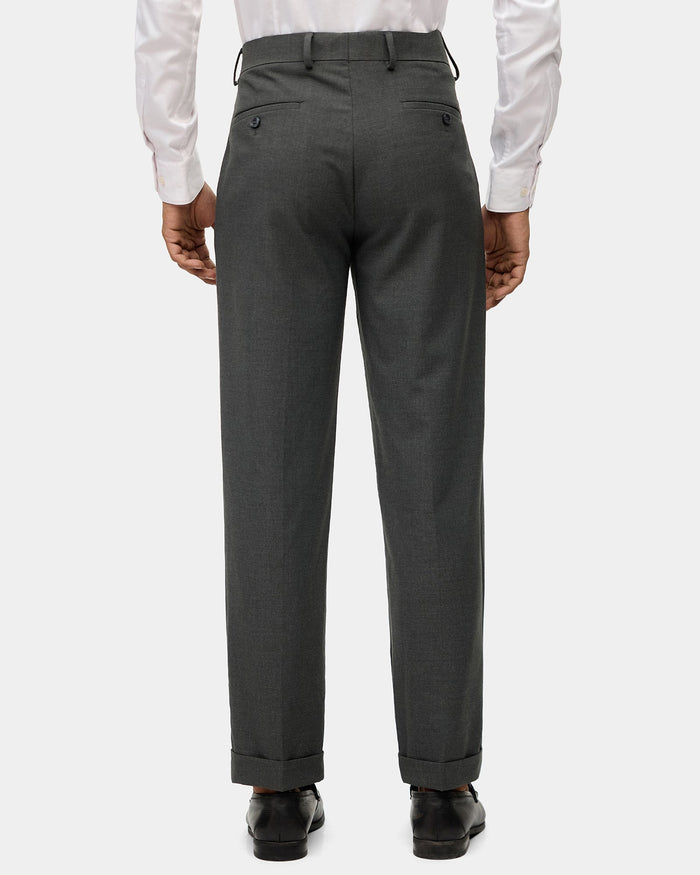 Grey Solid Trouser - Tony