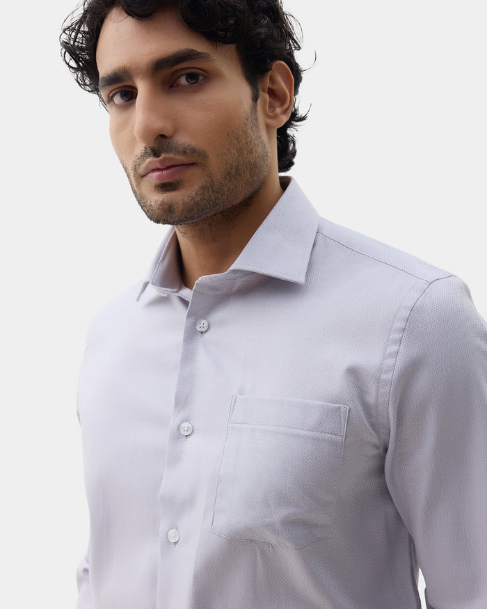 Grey Textured Shirt - Maky