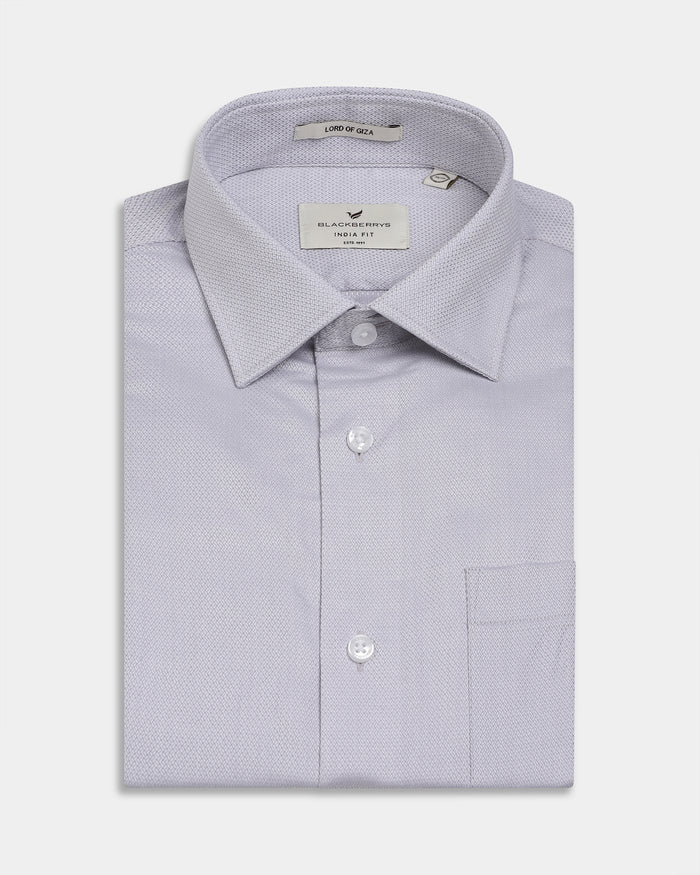 Grey Textured Shirt - Maky