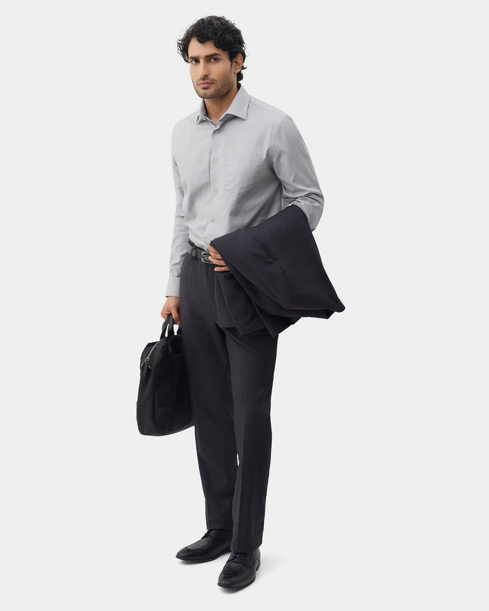 Grey Textured Shirt - Refri