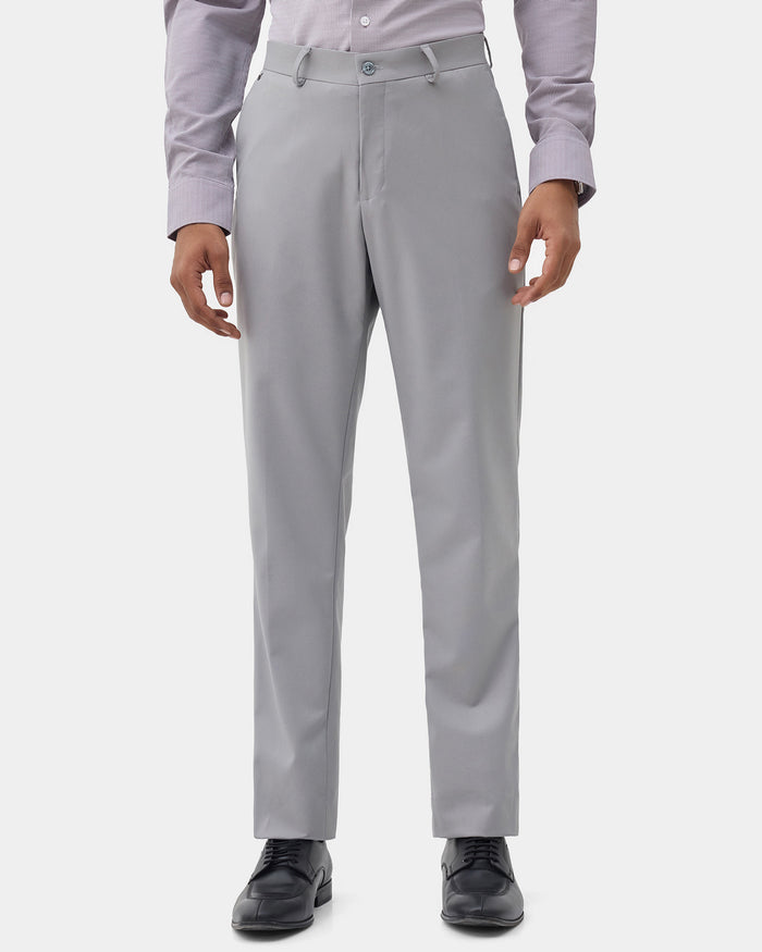 CLEAN FRONT REGULAR FIT STRUCTURE TROUSER