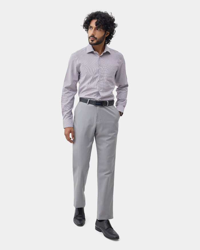 Grey Textured Trouser - Credor