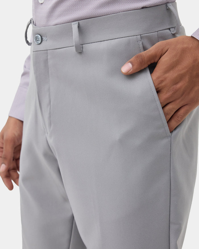 Grey Textured Trouser - Credor