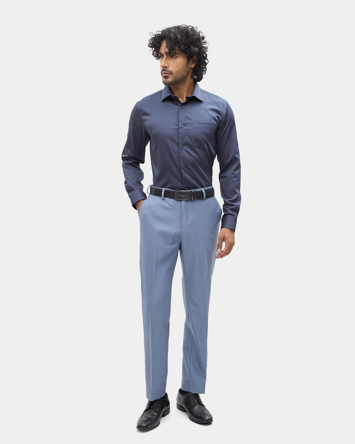 Greyish Blue Solid Shirt - Sylvia