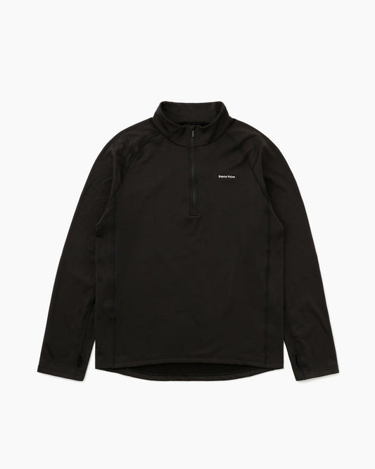 Half-Zip Grid Fleece Black