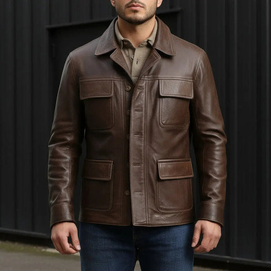 Invader Jacket - SALE Brown - Nappa Leather