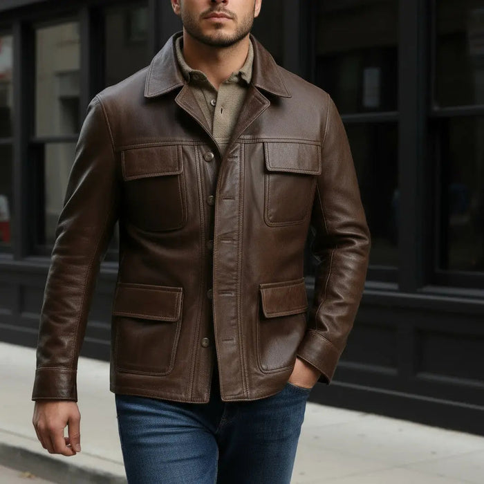 Invader Jacket - SALE Brown - Nappa Leather