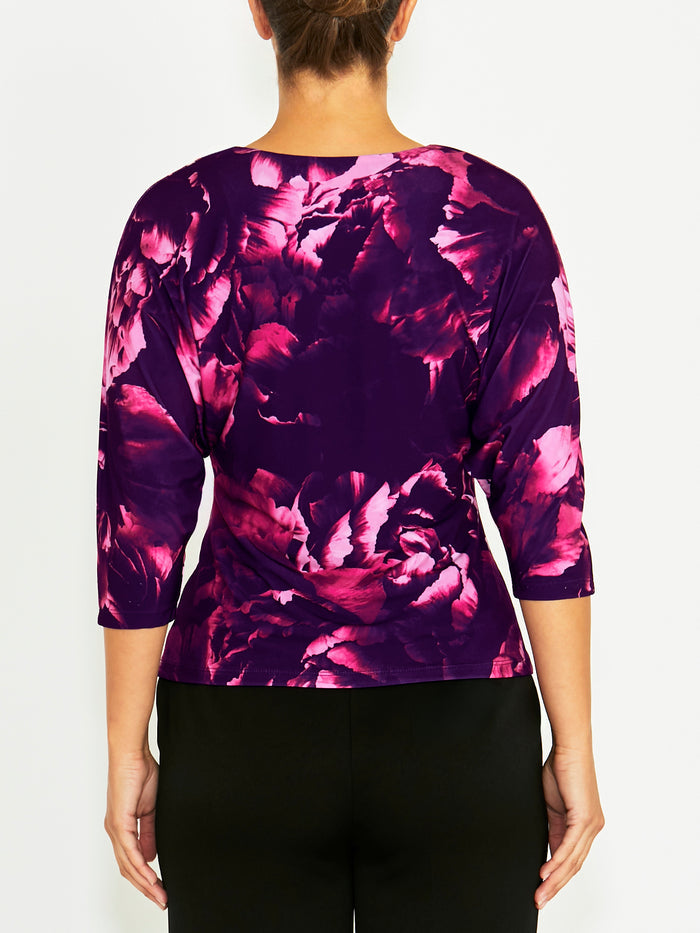 Jana Fuchsia Rose Jersey Top
