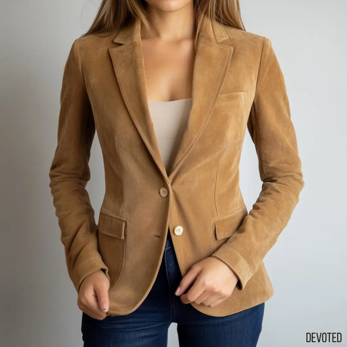 Jules Blazer Tan - Nappa Suede