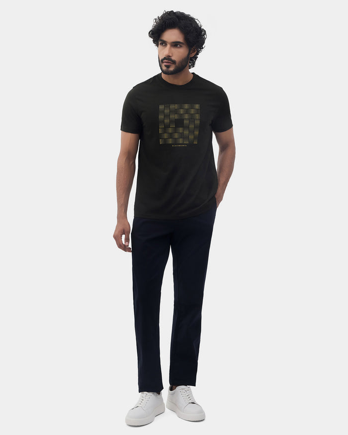 Kelp Crew Neck Printed T-Shirt - Donbei