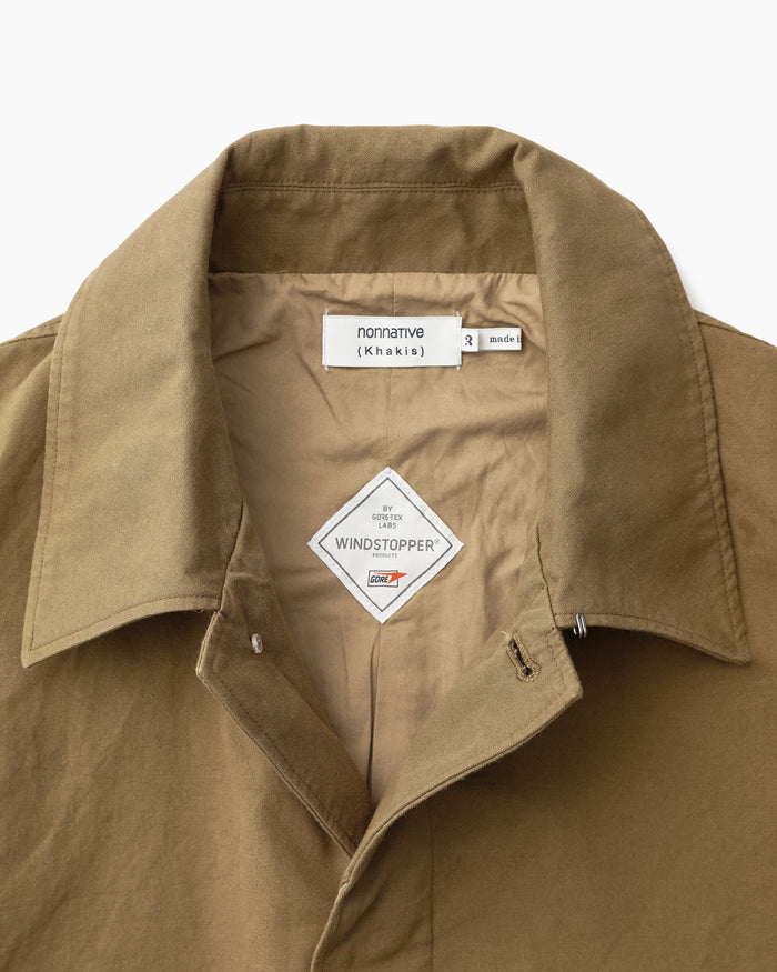 Khakis nonnative DWELLER COAT C/Li CANVAS WITH WINDSTOPPER® Beige