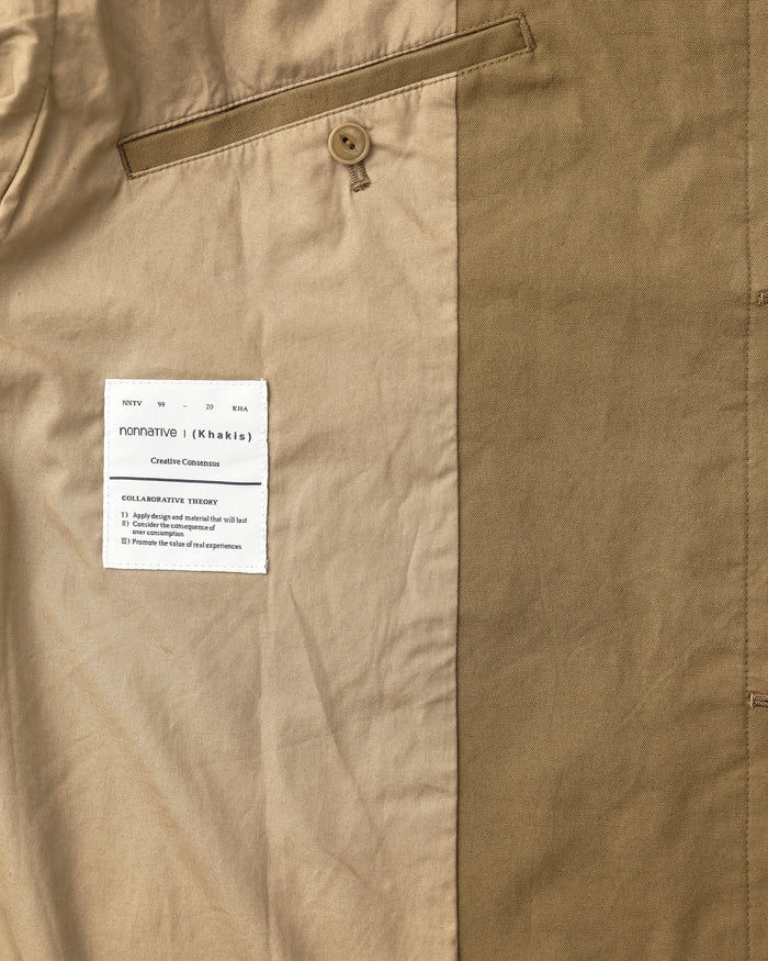 Khakis nonnative DWELLER COAT C/Li CANVAS WITH WINDSTOPPER® Beige