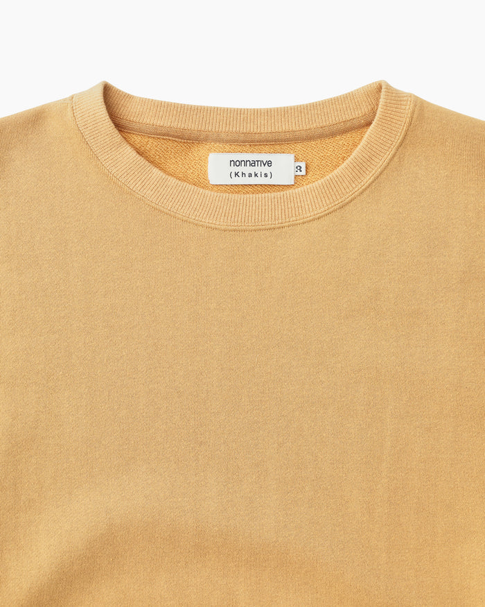 Khakis nonnative DWELLER CREW PULLOVER COTTON SWEAT Camel