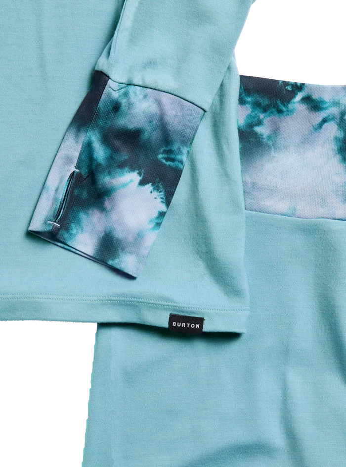 Product Image of Kids' and Toddlers' Burton Merino Wool Base Layer Set [Variant: Mineral Blue / Crumple Dye]