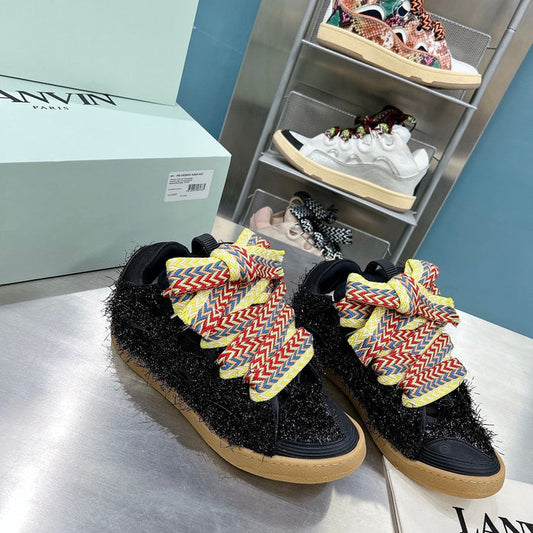 Lanvin Curb Shaggy Tweed Black