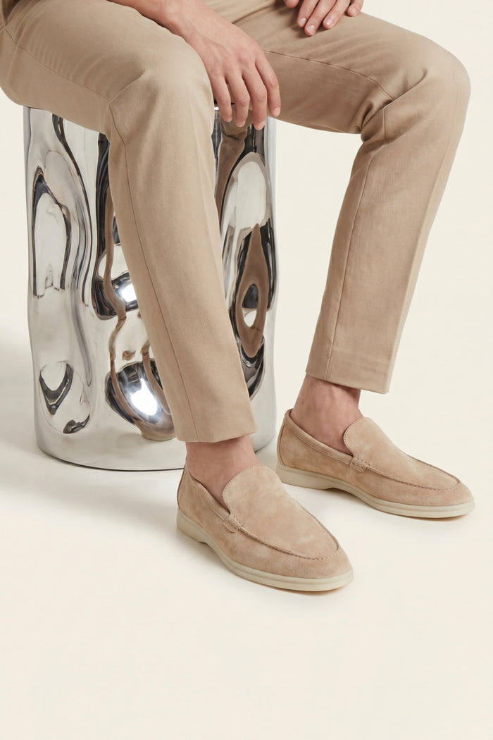 Leonis Suede Loafers Beige
