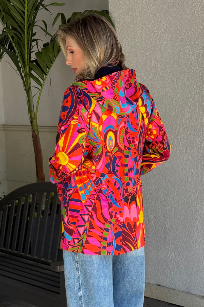 Lesley Evers Spencer Statement Coat in Shakalaka Orange