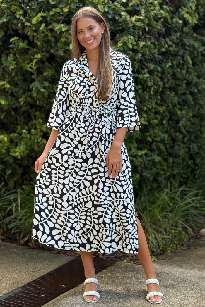 Lesley Evers The Eloise City Fern Dress in Black and White