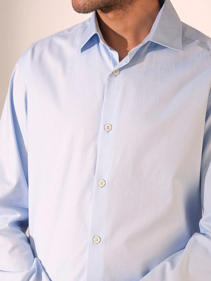 Light Blue Cotton Formal Shirt