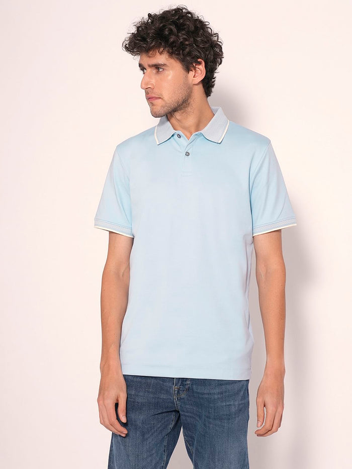 Light Blue Cotton Polo