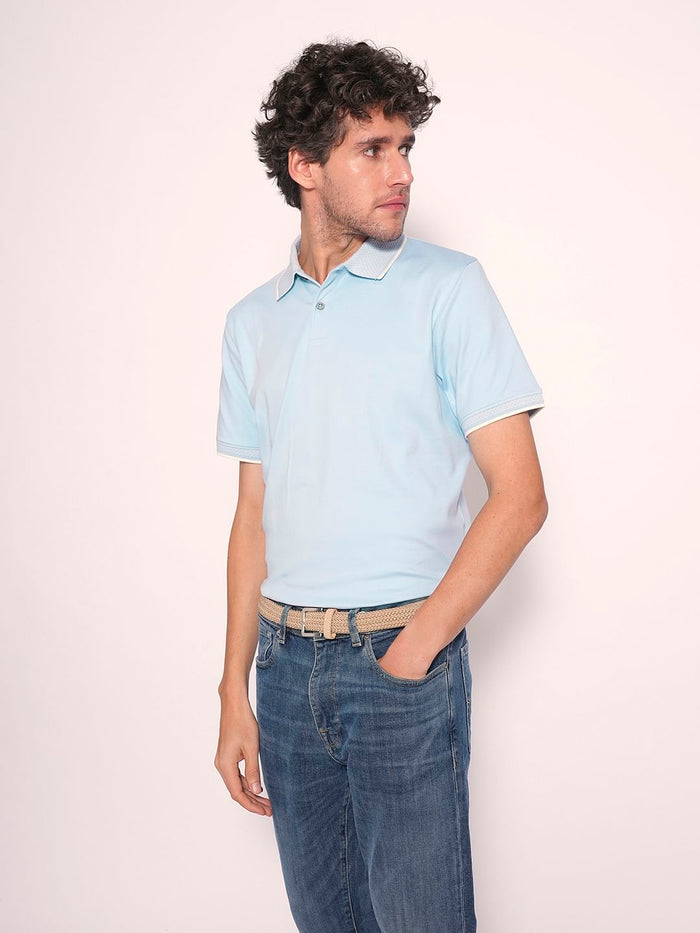 Light Blue Cotton Polo