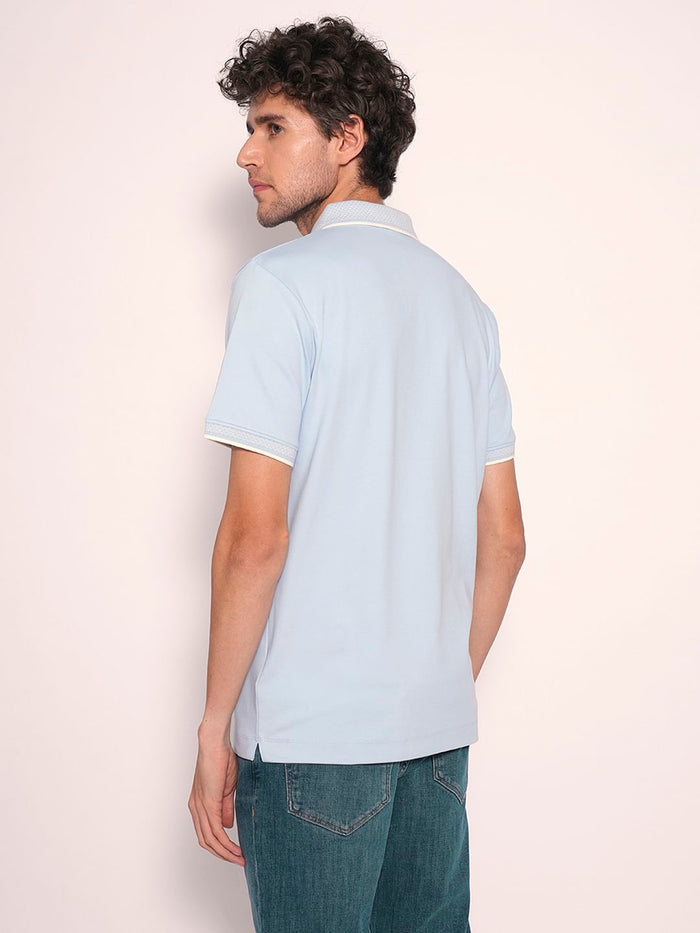 Light Blue Cotton Polo