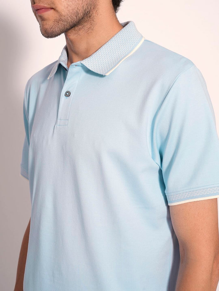 Light Blue Cotton Polo