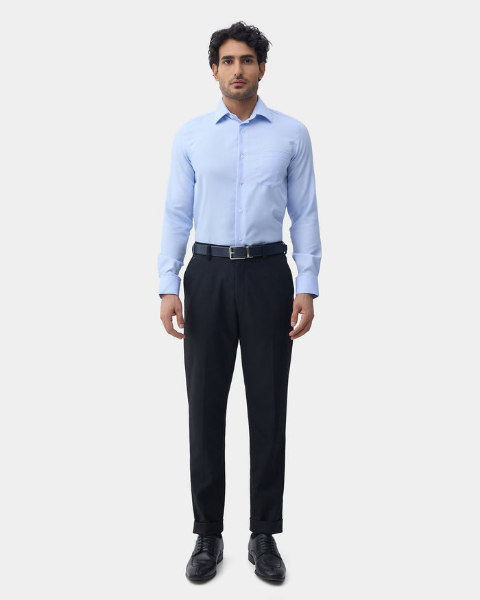 Light Blue Textured Shirt - Claron