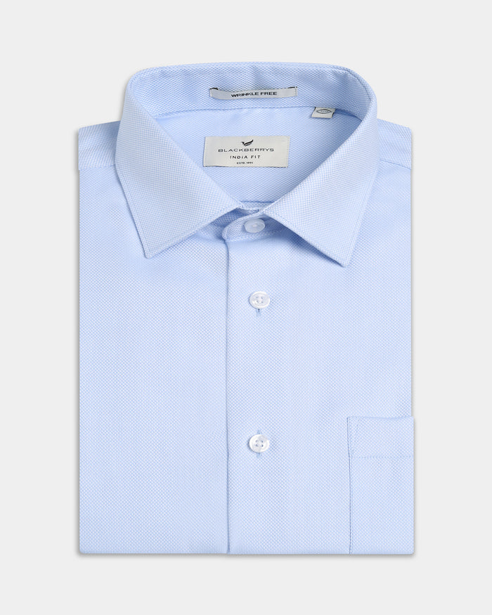 Light Blue Textured Shirt - Claron