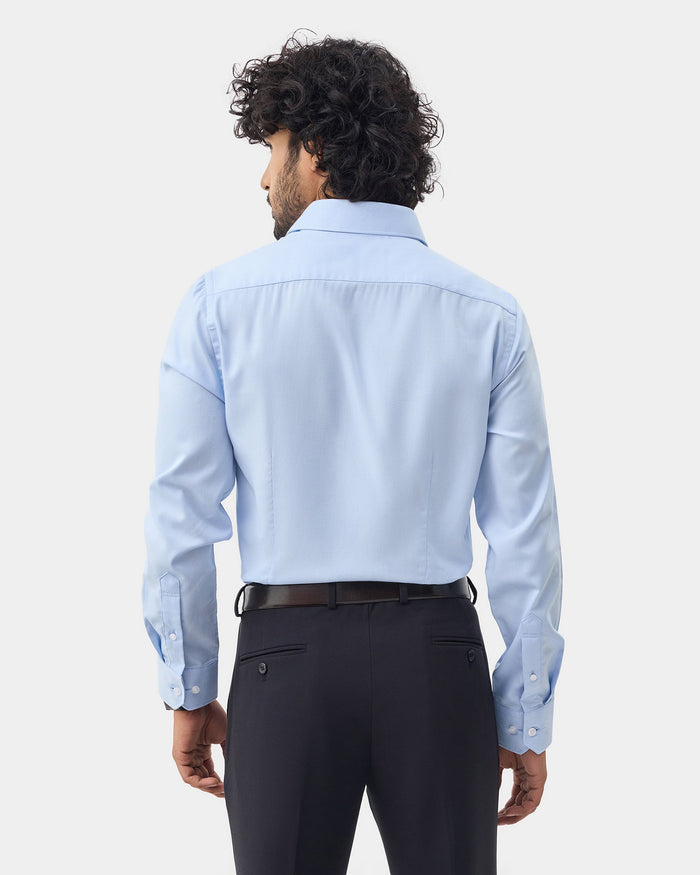 Light Blue Textured Shirt - Maky