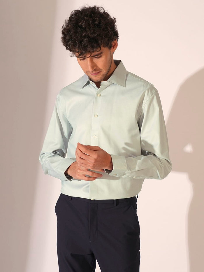 Light Green Slim Fit Formal Shirt