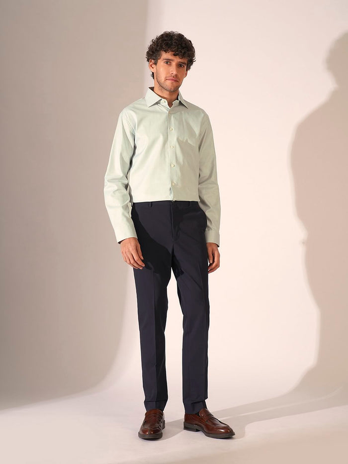 Light Green Slim Fit Formal Shirt