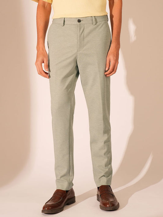 Light Green Suit-Set Tailored Trousers