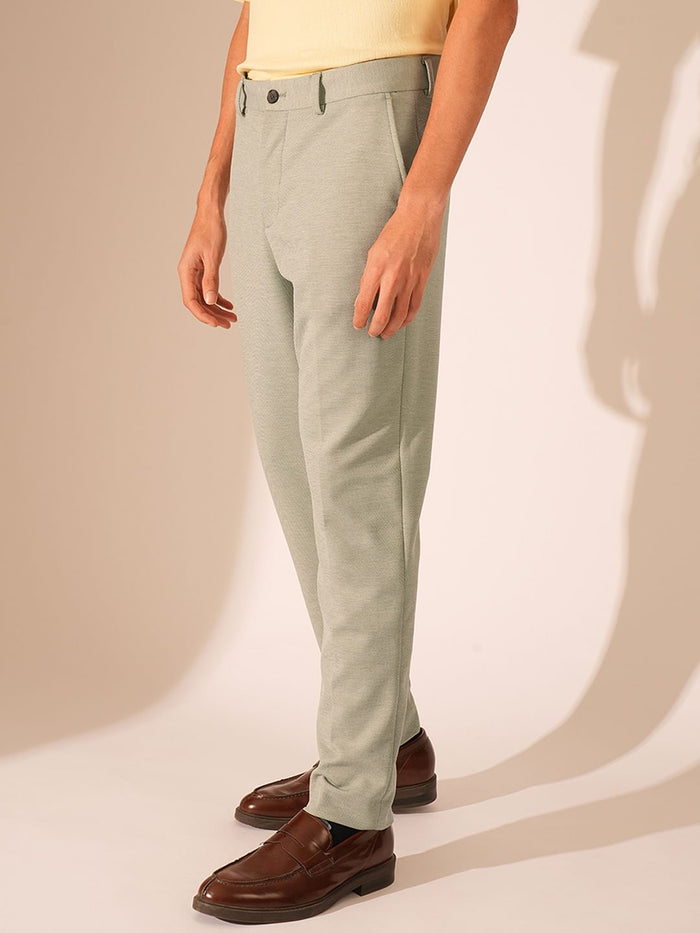 Light Green Suit-Set Tailored Trousers