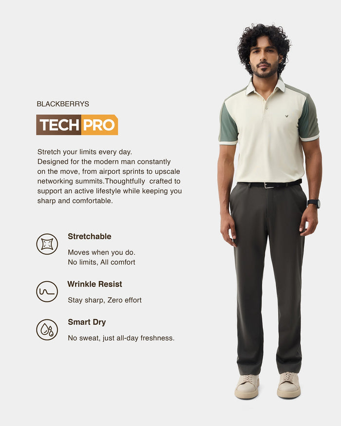 Light Green TechPro Solid Polo - Nomara