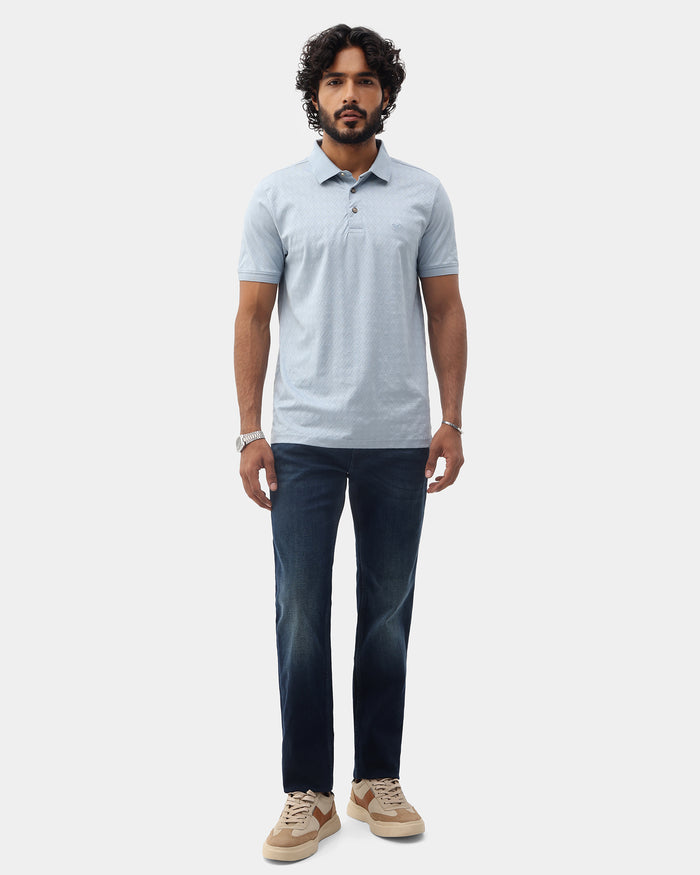 Light Luxe Blue Textured Polo - Lab