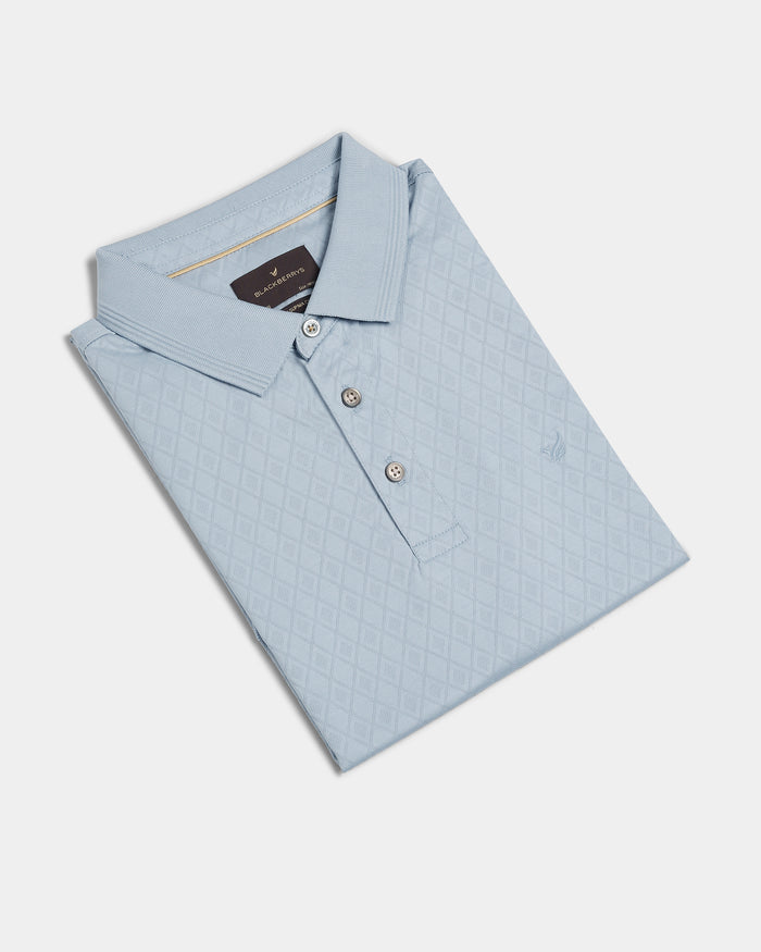 Light Luxe Blue Textured Polo - Lab