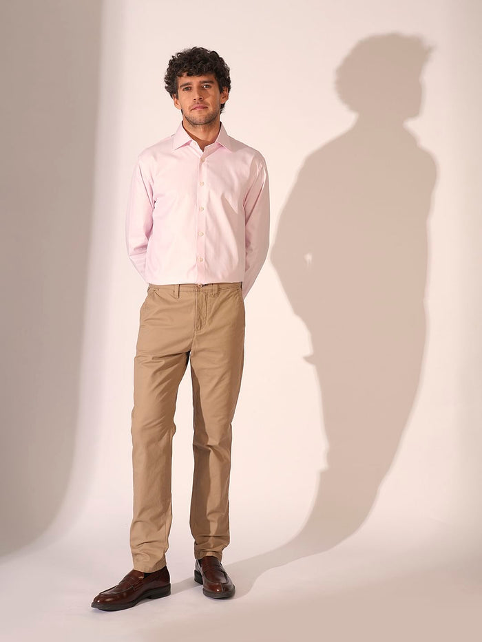 Light Pink Slim Fit Formal Shirt