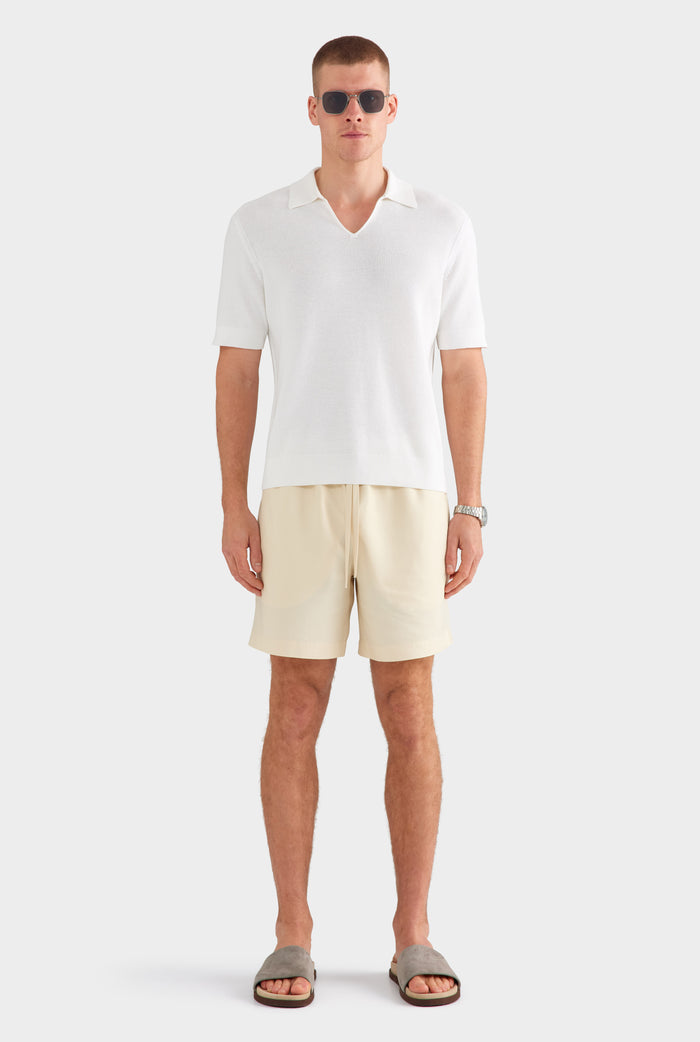 Lightweight Knit Polo - Off White
