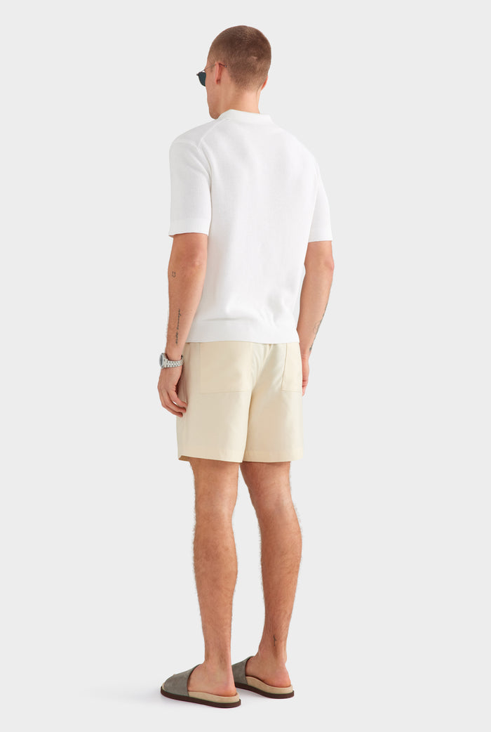 Lightweight Knit Polo - Off White