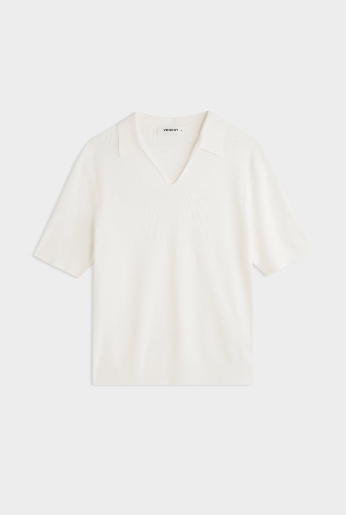 Lightweight Knit Polo - Off White