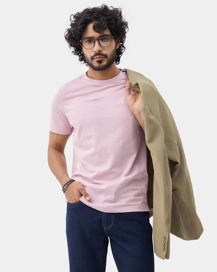 Lilac Crew Neck Printed T-Shirt - Marimo