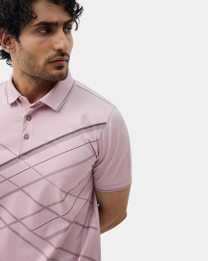 Lilac Printed Polo - Pita
